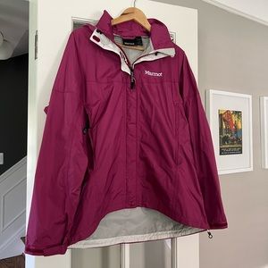 Marmot Women’s Precip Jacket, Size L, Pink/Fuchsia